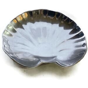 Wilton Metal Silver Clam Dish Serving Platter 11.75" x 9.5" x 2.25"
